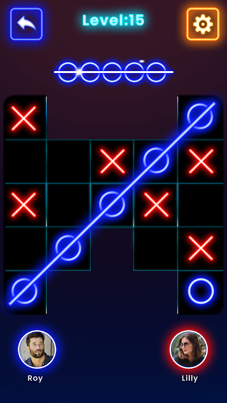 Tic Tac Toe glow - Puzzle Game - APK Download for Android