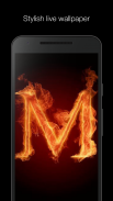 Fiery letter M live wallpaper screenshot 1