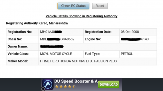 Vehicle Registration info.IND. screenshot 2