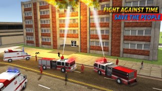 Fire Engine City Rescue: Firefighter Truck Games screenshot 0