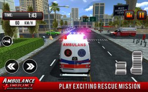 911 Ambulance City Rescue: بازی رانندگی اضطراری screenshot 0