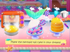 Mermaid Unicorn Cupcake Bakery Shop Cooking Game screenshot 1