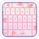 Rosa Blumen-Tastatur Icon