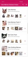 Baru lucu kucing meme stiker WAStickerApps screenshot 0