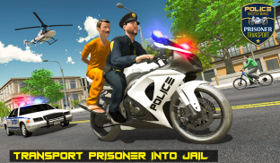 Police Moto Bike Prisoner Transport 3D screenshot 1