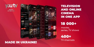 youtv – онлайн ТВ,TV go,90 бесплатных каналов, OTT screenshot 1