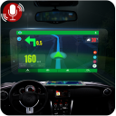 Voice Gps navigation maps: HUD speedometer Icon