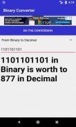 Binary to Decimal Converter - BINARY CODE CONVERSION screenshot 2