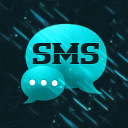 Tema preto azul GO SMS Pro Icon