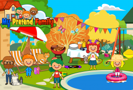 My Pretend Home & Family - Kids Play Town Games! screenshot 2