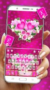 Tema Keyboard Pink Rose Flower screenshot 3