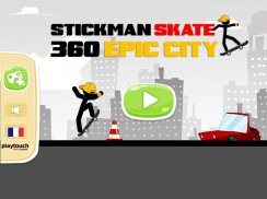 Stickman Skate : 360 Epic City screenshot 1