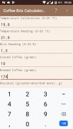 Coffee Brix Calculator Lite screenshot 0