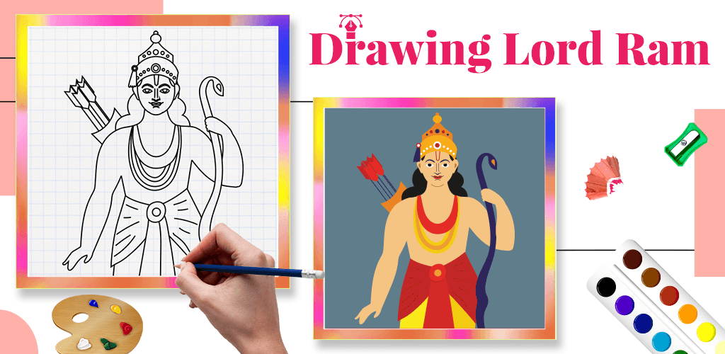 Ram Navami Drawing, Hanuman with ShreeRam Drawing 🔥 | Ram Navami Drawing,  Hanuman with ShreeRam Drawing 🔥 Lord Ram and Hanuman Drawing Tutorial I|  Hanuman Ji Drawing || Ram Ji Drawing |I