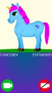 unicorn fake video call game screenshot 2