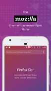 Firefox Klar Browser screenshot 2