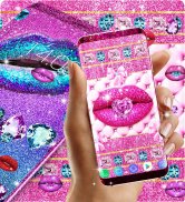 Glitter lips live wallpaper screenshot 2