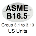 ASME B16.5 Group 3.1 to 3.19 U