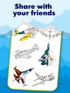 Airplane Military Coloring Book screenshot 2