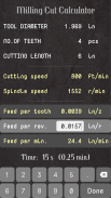 Milling Cut Calculator screenshot 6