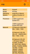 PSD Phone Specification Data screenshot 2