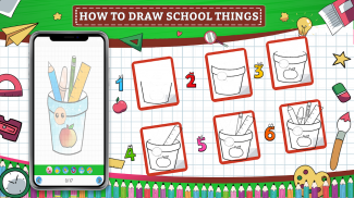 How to Draw School Items Step by Step screenshot 2