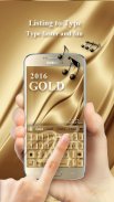 Gold 2016 GO Keyboard Theme screenshot 2