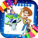 Toy Story coloring cartoon boo