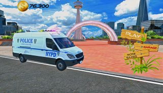 Police Van Duty Car Game 2023 screenshot 0