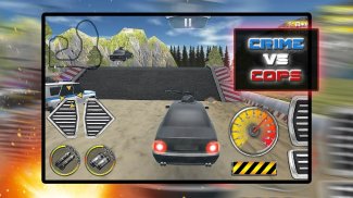 อาชญากรรม vs ตำรวจ - ยิงรถแข่ง 3D screenshot 3