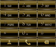 Dialer theme Frame Gold 2 screenshot 1