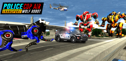 Wolf Robot Police Copter Games