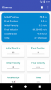 Kinema - Kinematics Calculator screenshot 1