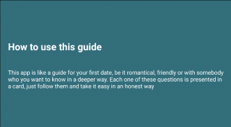 First Date Conversation Guide screenshot 1