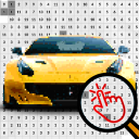 Cars Color By Number Icon