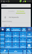 Teclado azul para Android screenshot 5
