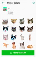 Melhores Figurinhas de Gatos para WAStickerApps screenshot 0