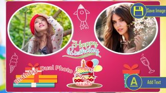 Birthday Dual Photo Frames screenshot 3