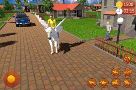 Unicorn Horse Taxi Driving 3D screenshot 2