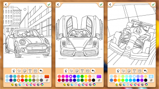Kereta permainan pewarna screenshot 6