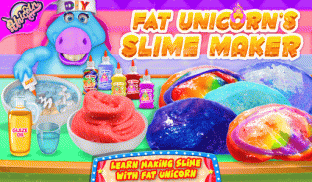 Ông Fat Unicorn Slime Maker trò chơi! Đồ chơi Squi screenshot 8