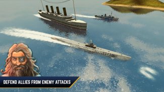 مياه العدو: غواصات ومعارك حربية screenshot 1