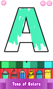 Learn Alphabets Coloring Book With Glitter screenshot 6