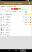 Live Scores for Europa League screenshot 4