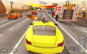 Ride Traffic Shooting Simulator: Free car driving screenshot 2