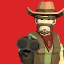 Wild West Cowboy Story - Revolver gunman polygon Icon