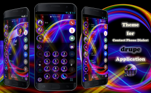 Neon Abstract Phone Dial Theme screenshot 2