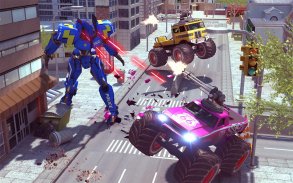 US Police Monster Truck Transform Robot War Games screenshot 11