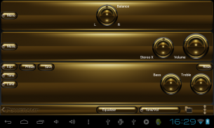 Poweramp skin Ouro preto screenshot 3