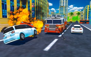 Flying Robot Fire Truck Game screenshot 6